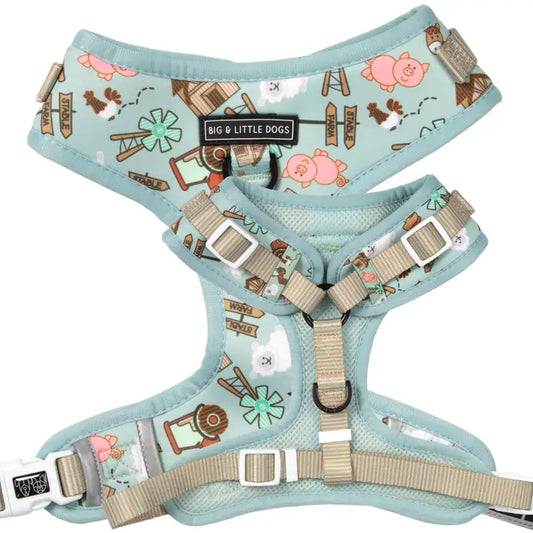 ADJUSTABLE DOG HARNESS: Barnyard Friends