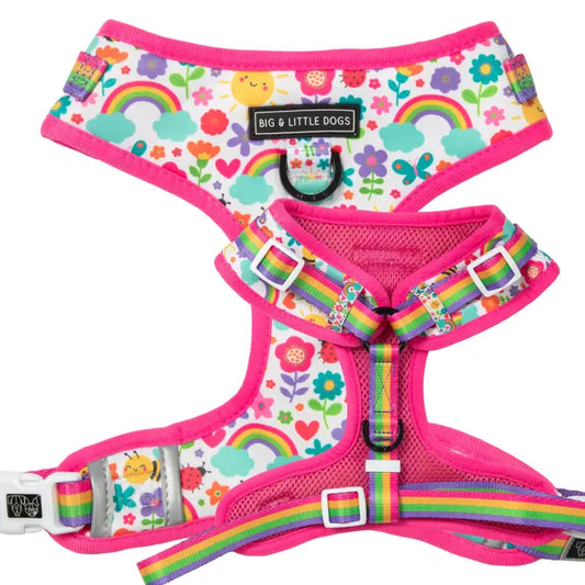 ADJUSTABLE DOG HARNESS: Follow The Rainbow