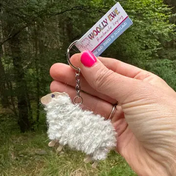 Woolly Ewe Keyring - Handmade in Scotland