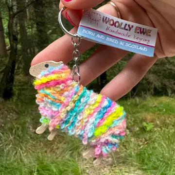 Woolly Ewe Keyring - Handmade in Scotland