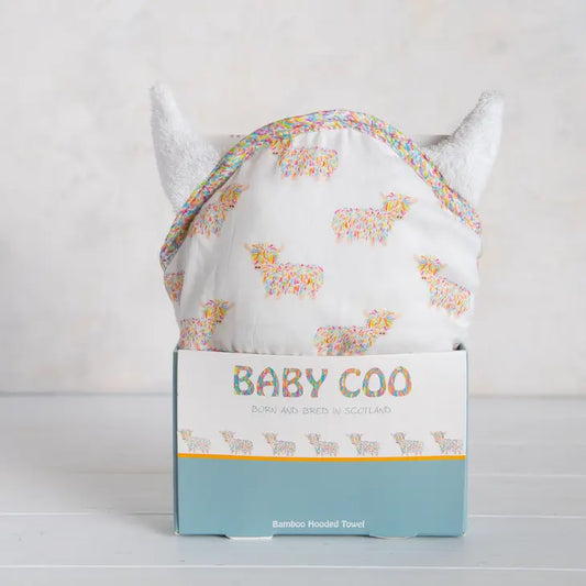 Baby Coo Towel - Highland Cow Hooded Baby & Child Towel