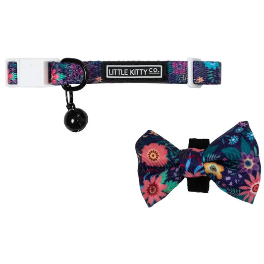 CAT COLLAR & BOW TIE: Stop and Smell the Flowers