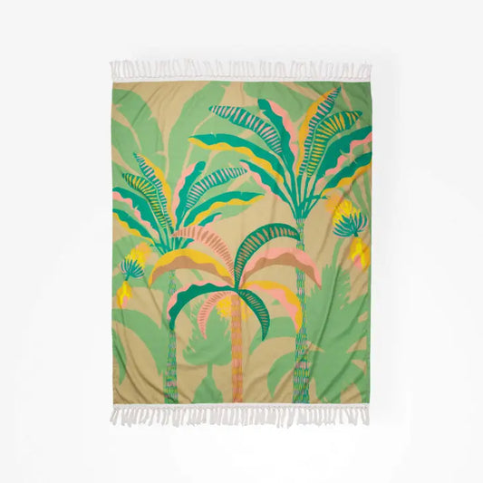 Canvas Throw - Plantation - Cream - 130x170cm