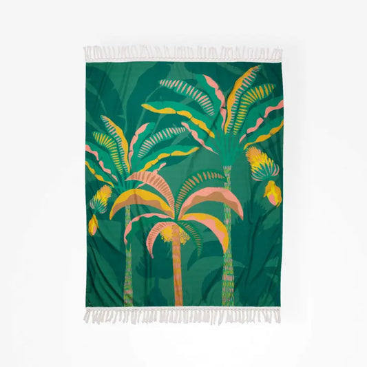 Canvas Throw - Plantation - Green - 130x170cm