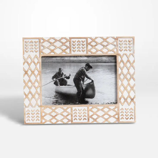 Carved Wood Photo Frame 3x5 - Carved Wood Photo Frame 3x5cm