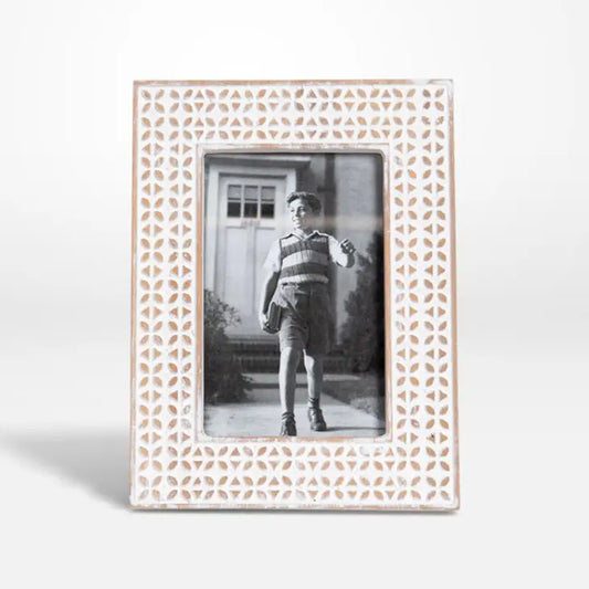 Carved Wood Photo Frame 4x6 - Carved Wood Photo Frame 4x6cm