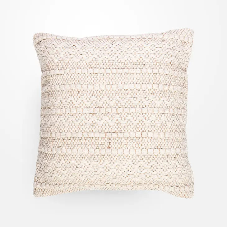 Cotton Jute Cushion Cover With Filling - Wheat- 45x45x1cm