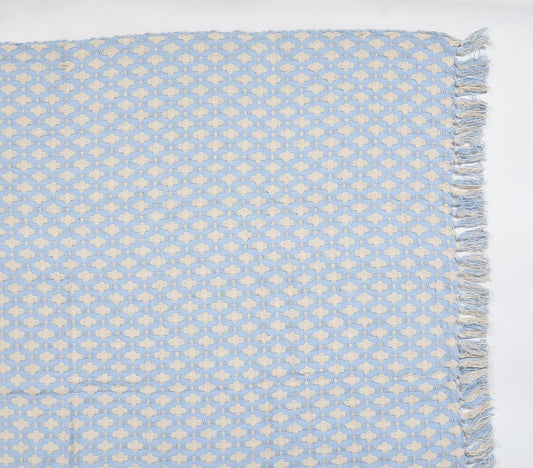 Handcrafted Quatrefoil Cotton Throw 140X157cm