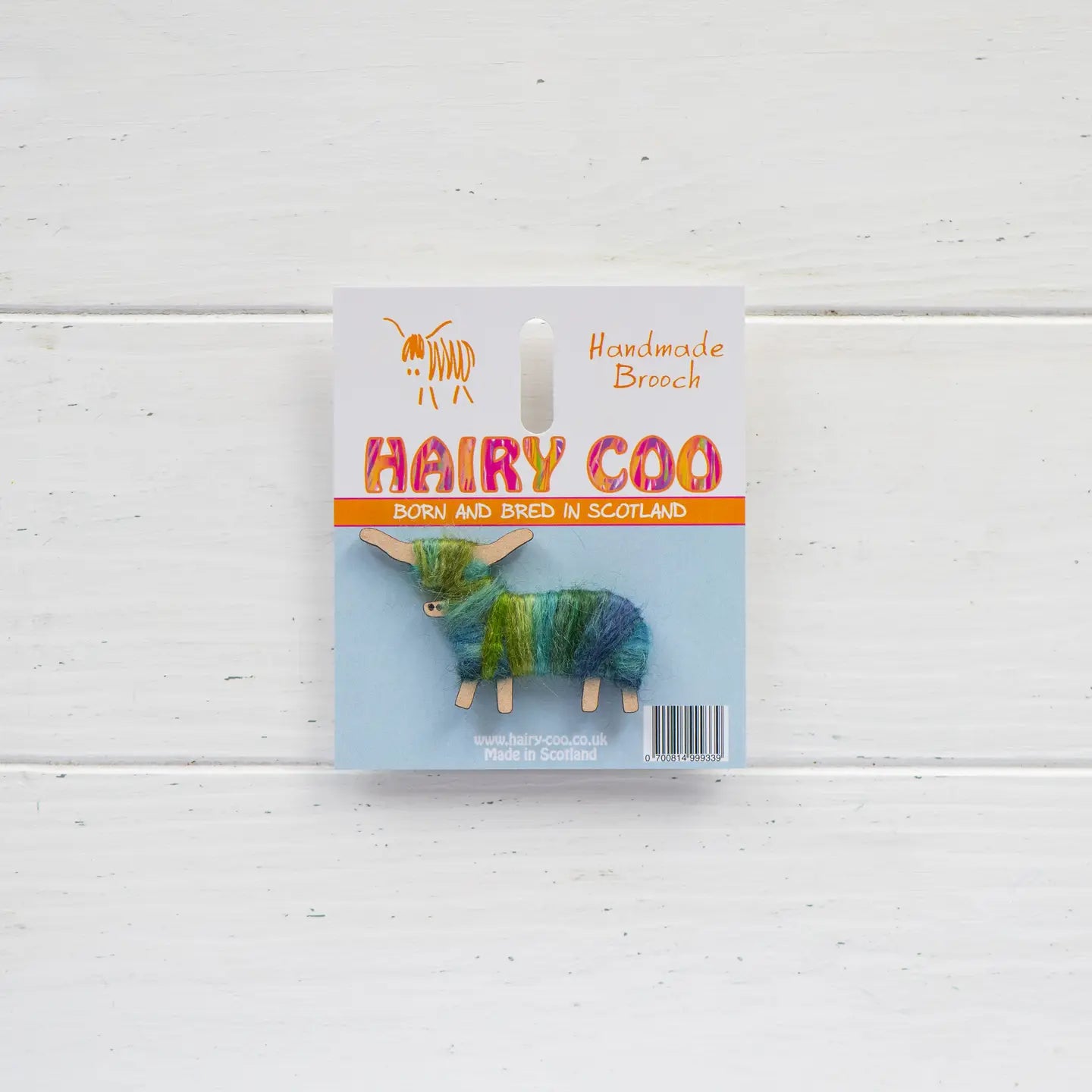 Handmade Highland Cow Brooch - Born and Bred in Scotland