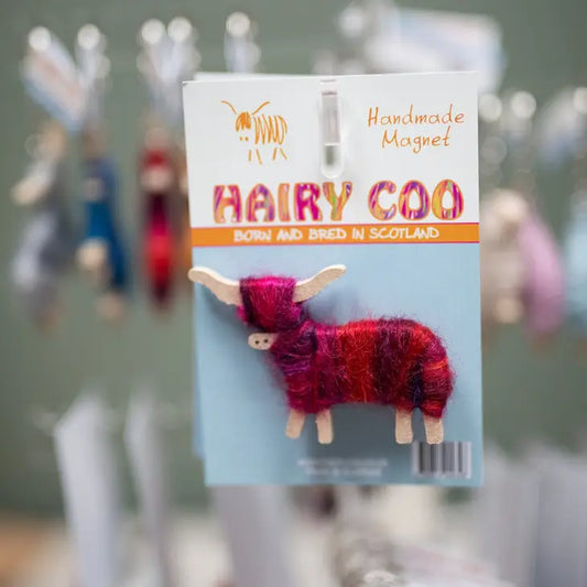 Handmade Highland Cow Magnet - Born and Bred in Scotland