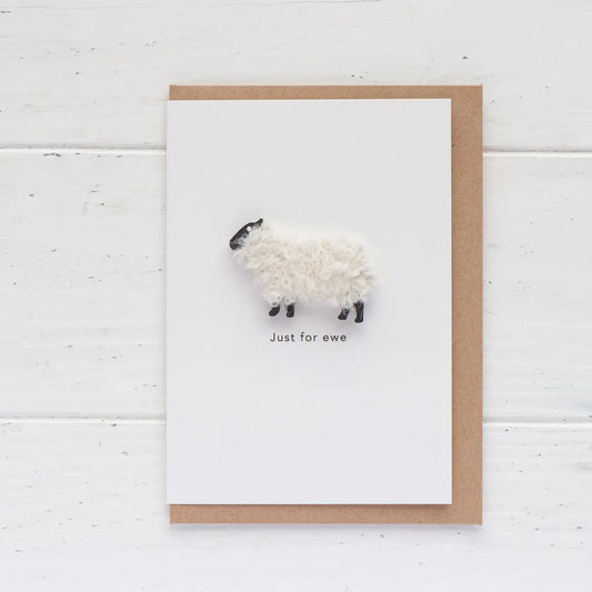 Handmade Woolly Ewe Greeting Cards