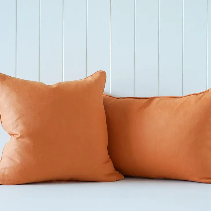 Indoor Cushion - Linen Feather Insert - Copper - 60x40cm