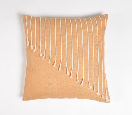 Handmade Jute & Cotton Minimal Cushion cover 45x45cm