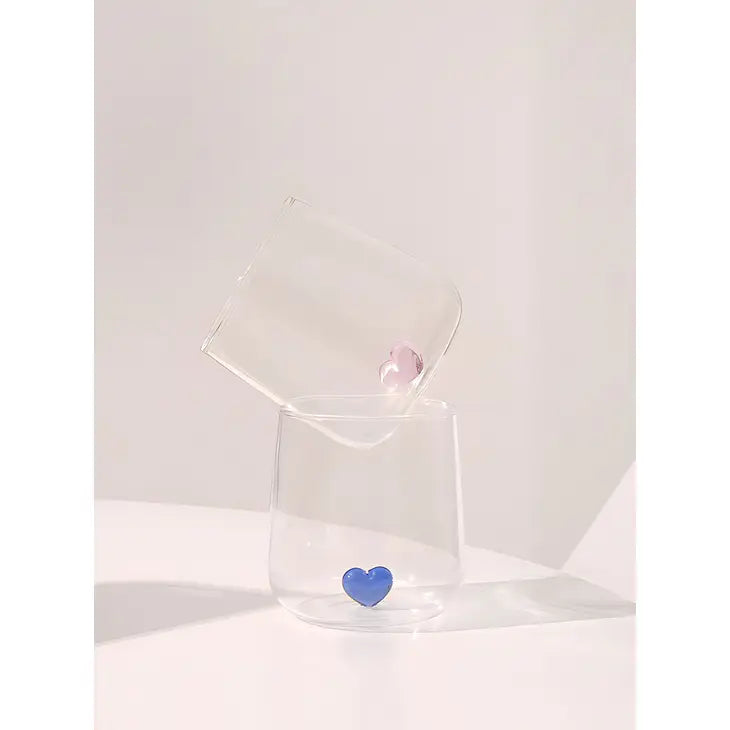 "L'amour" Glass with Love Heart