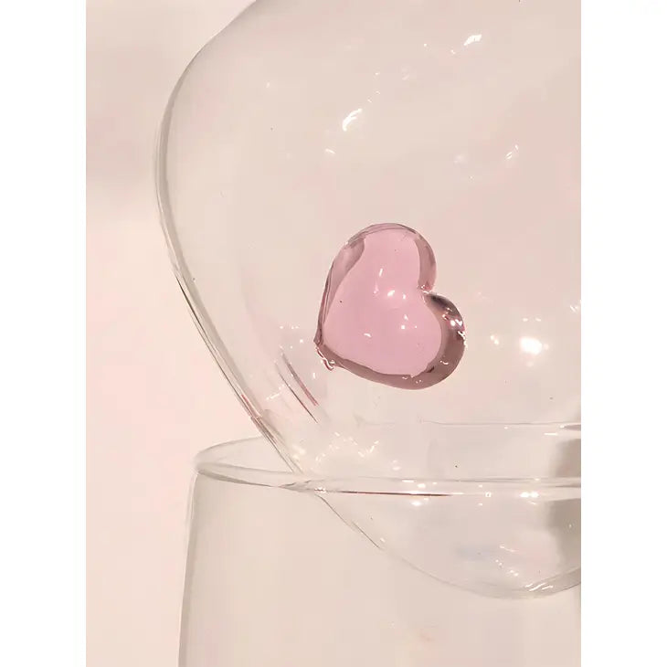 "L'amour" Glass with Love Heart