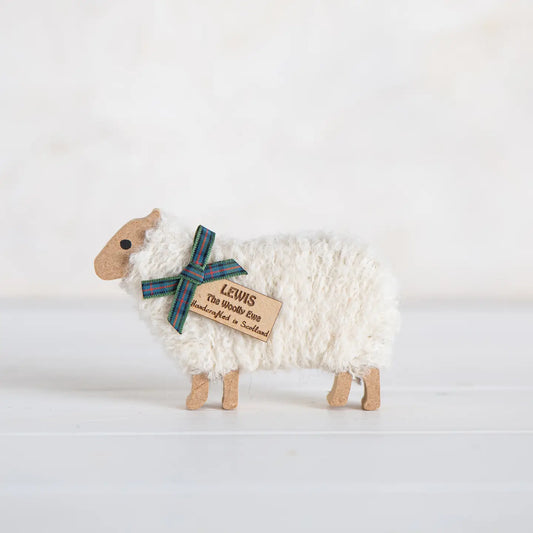 Handmade Standing Woolly Ewes Ornaments (Blair, Lewis, Finlay, Flora, Harris, Alba, Bonnie, Iona, Skye)