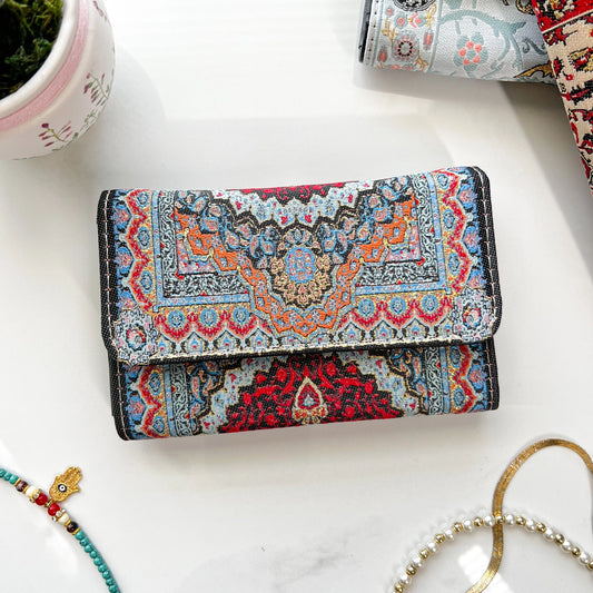 Rug Design Handmade Wallet For Women, Vegan Wallet