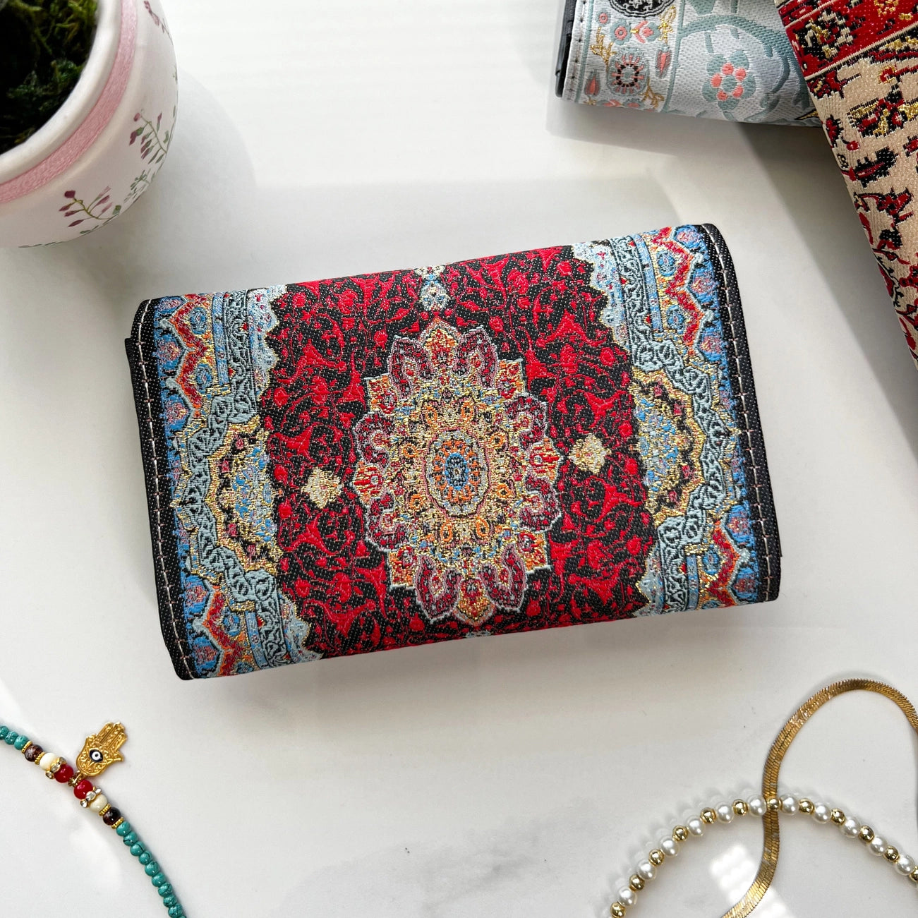 Rug Design Handmade Wallet For Women, Vegan Wallet