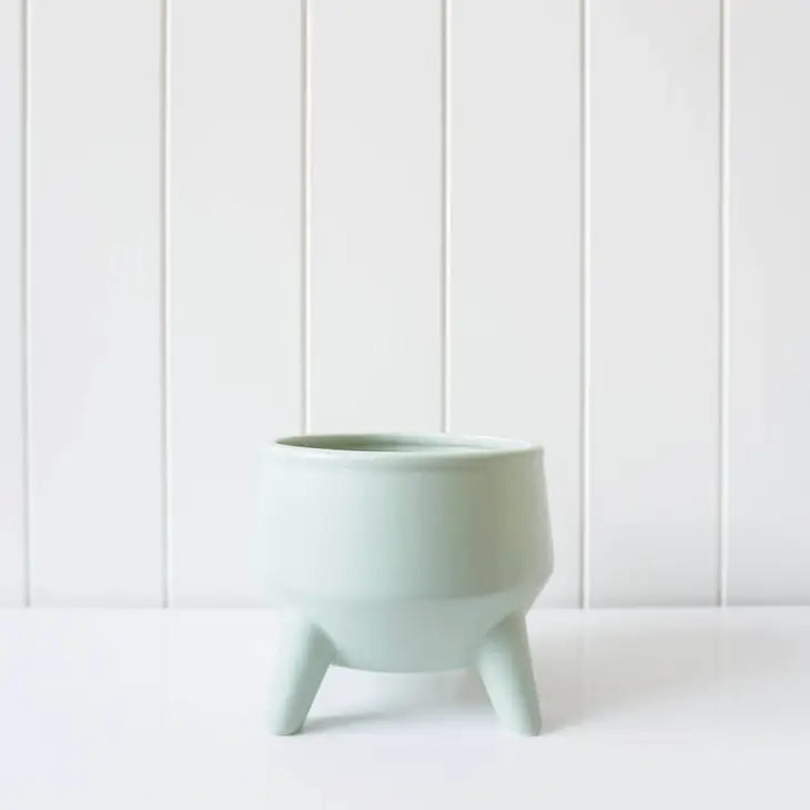 Pot/Planter - Couldron - Mint - 15x15