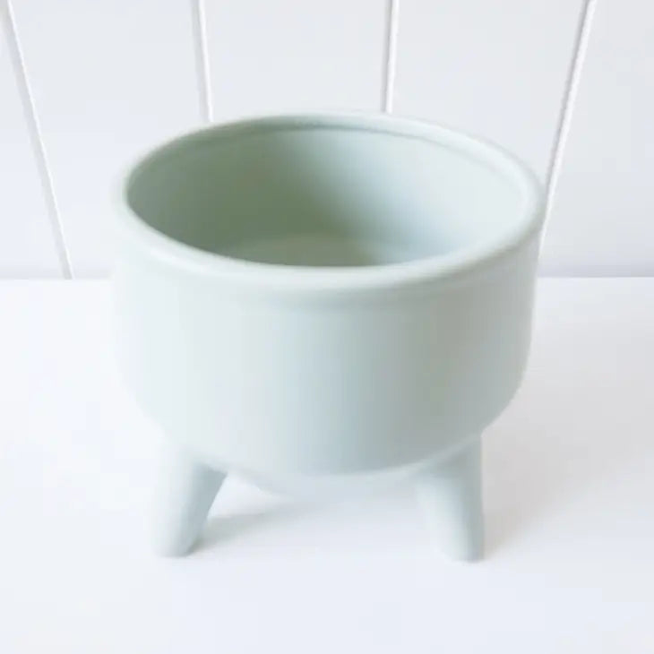 Pot/Planter - Couldron - Mint - 15x15