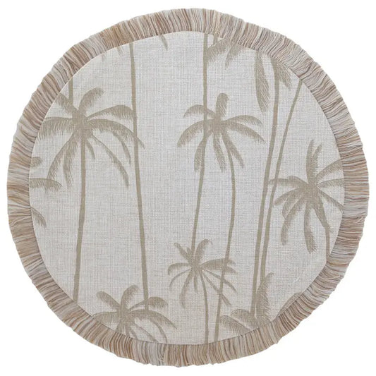 Round Placemats- Many Colours-Coastal Fringe-40cm