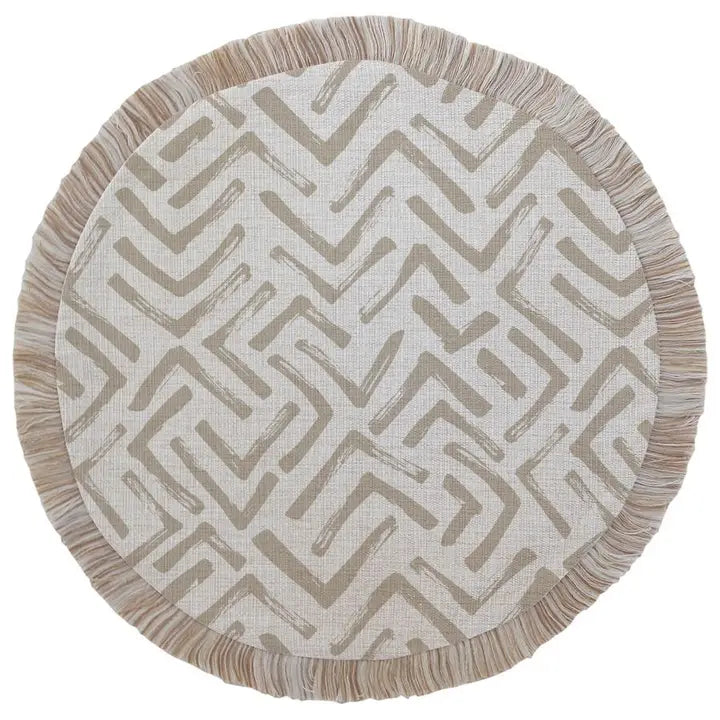 Round Placemats- Many Colours-Coastal Fringe-40cm