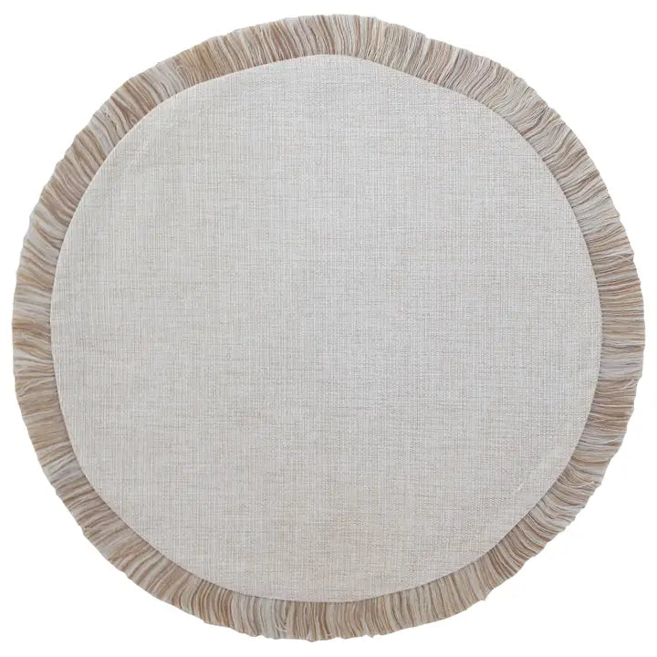 Round Placemats- Many Colours-Coastal Fringe-40cm