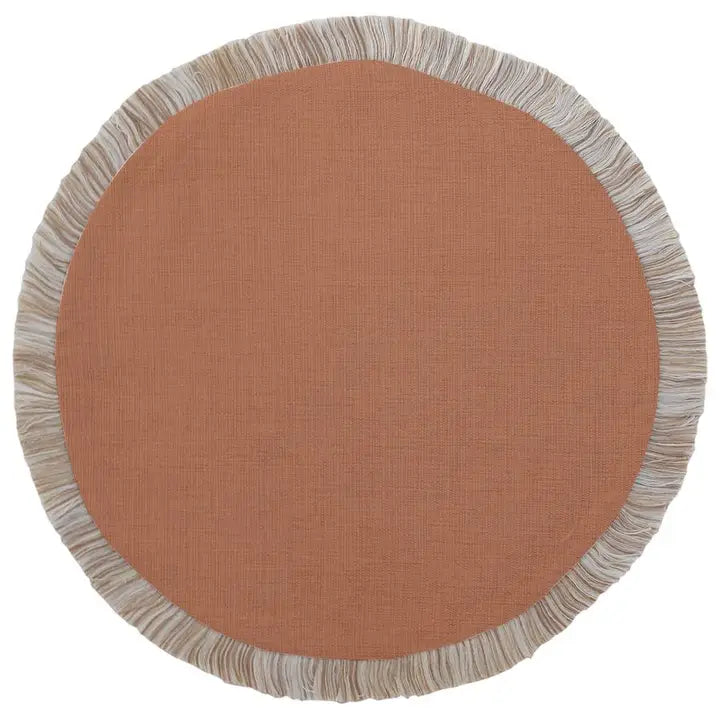 Round Placemats- Many Colours-Coastal Fringe-40cm