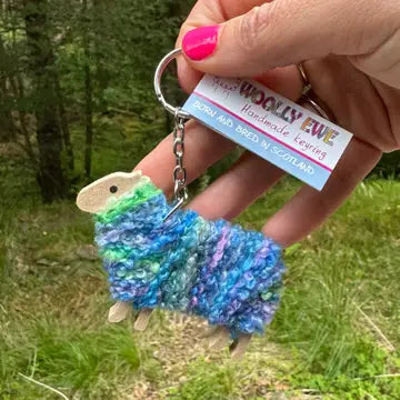 Woolly Ewe Keyring - Handmade in Scotland