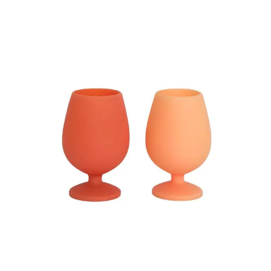 Terra + Peach | Stemm | Silicone Unbreakable Wine Glasses