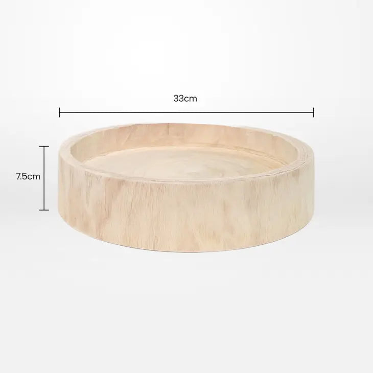 Timber Tray - Nomuka - Natural - 33x7.5x33cm