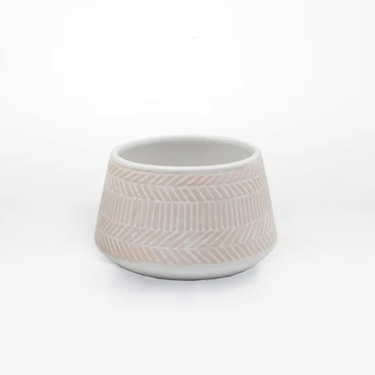 Ceramic Planter - Blush - 13x13x8cm