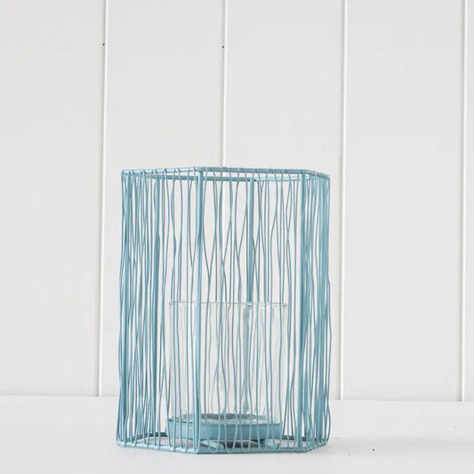 Votive - Metal - Green Blue - Small - 10x12x19