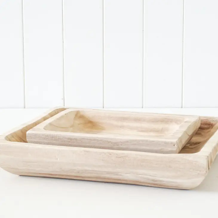 Timber Trays - Rohan - Natural - Set of 2 - 27x5x22/38x7x33